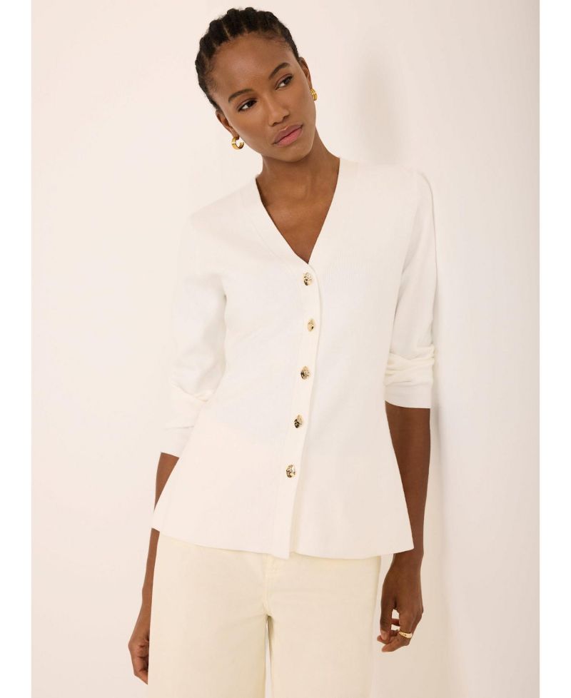 Women's V Neck Longline Cardigan