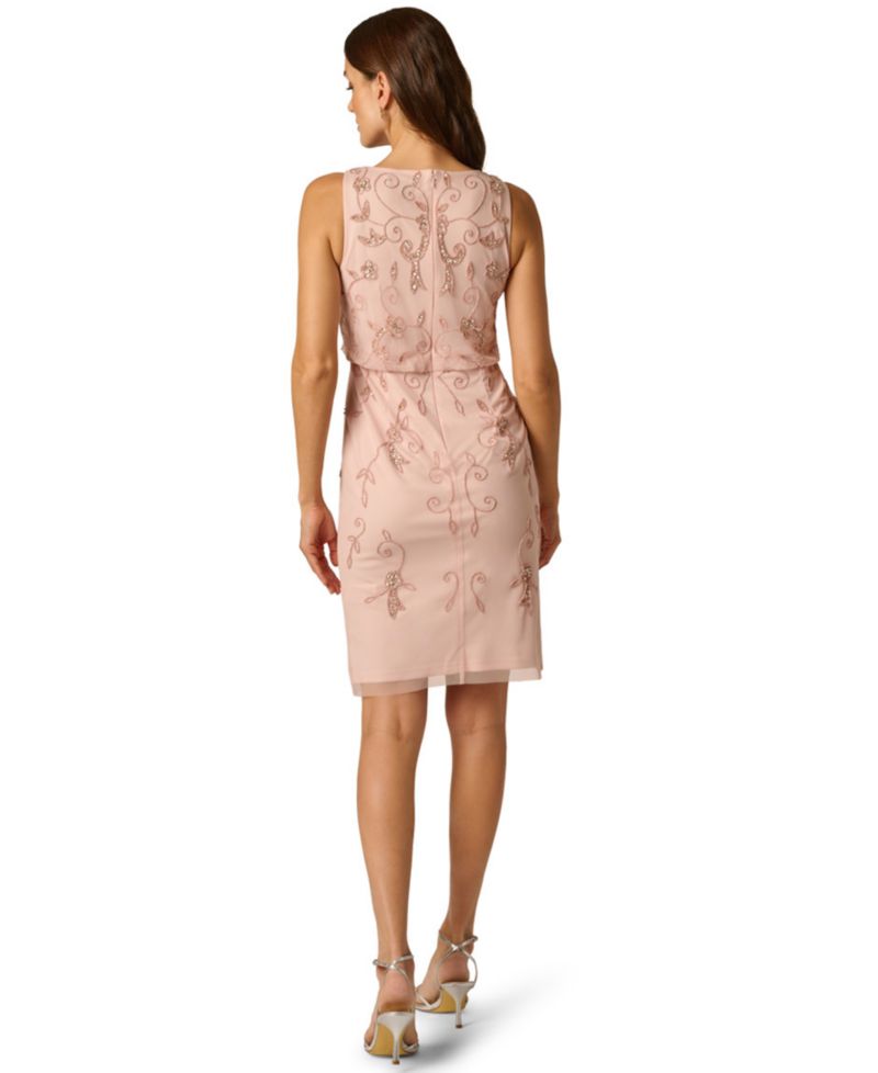 Women's Bead Detail Boat Neck Dress