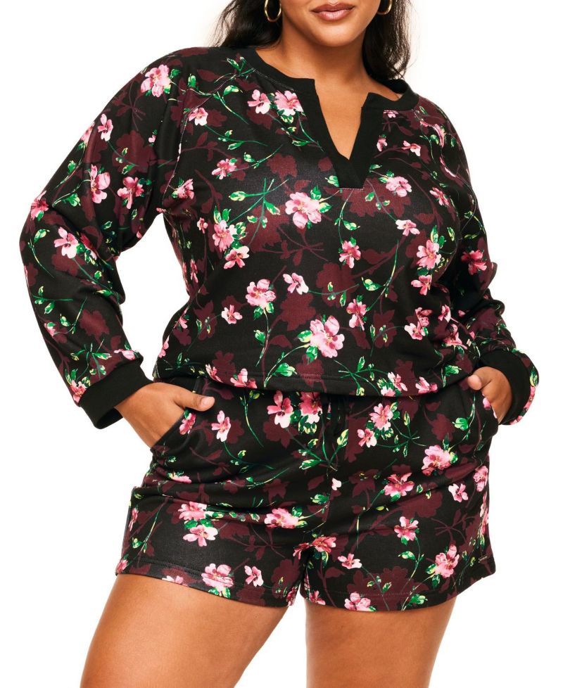 Plus Size Lesley Sweatshirt & Shorts Set