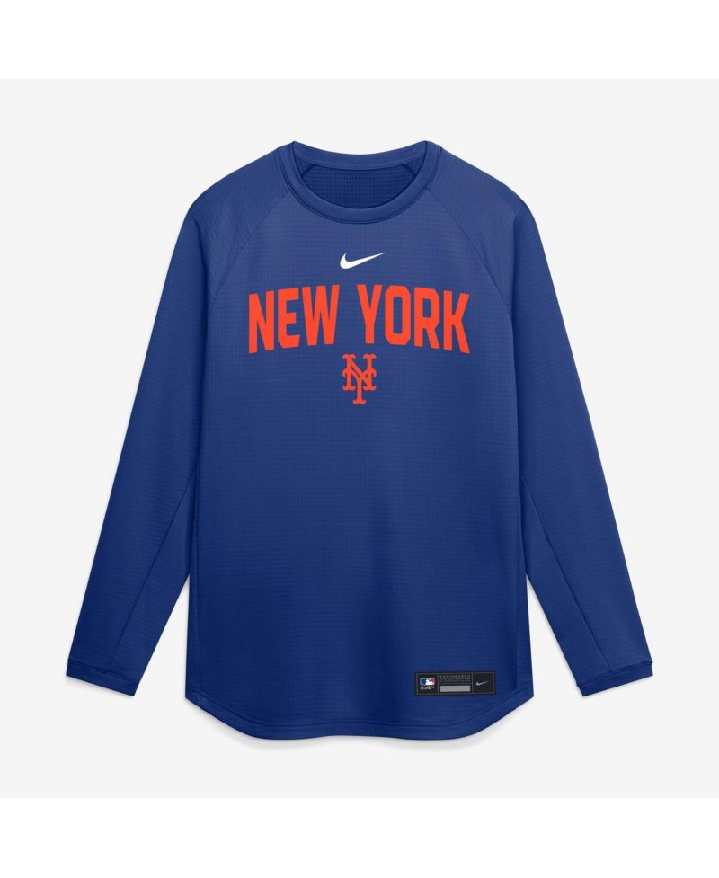 Men's Royal New York Mets Authentic Collection Raglan Dri-FIT Sweatshirt