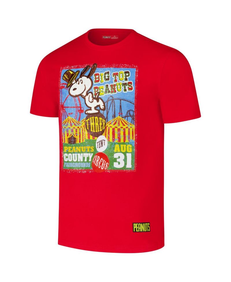Men's Red Peanuts Circus T-Shirt
