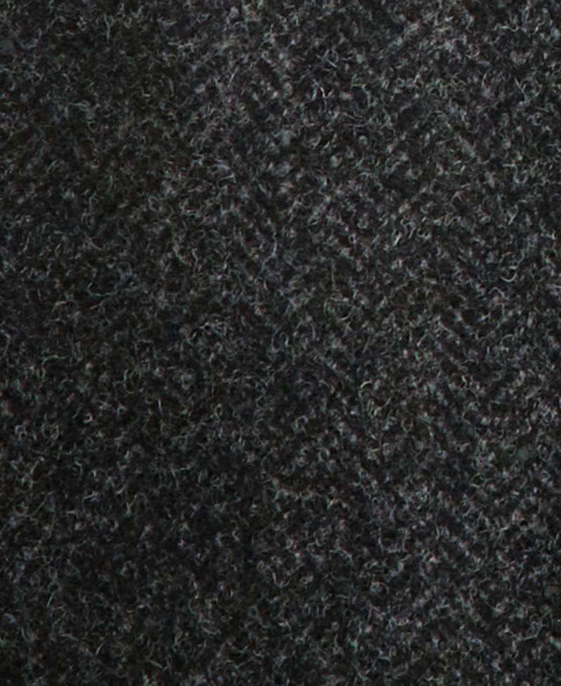 Men's Modern-Fit Herringbone Charcoal Overcoat