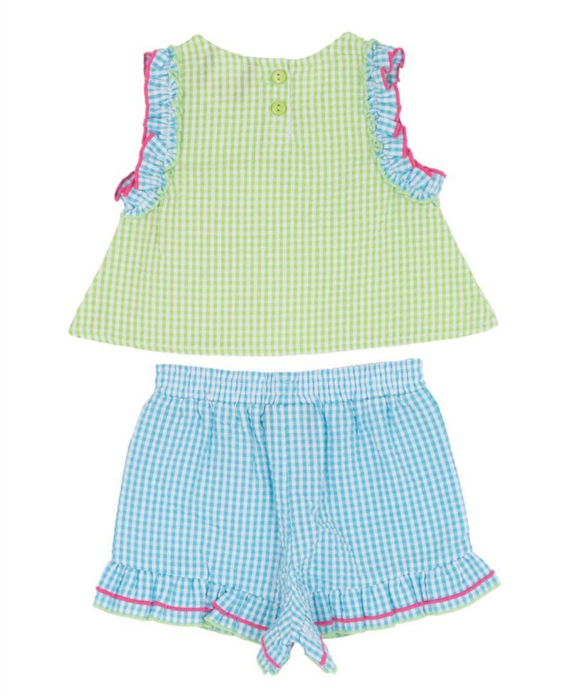 Baby Girls' Sleeveless Top and Elastic Waistband Shorts, 2-Piece Set