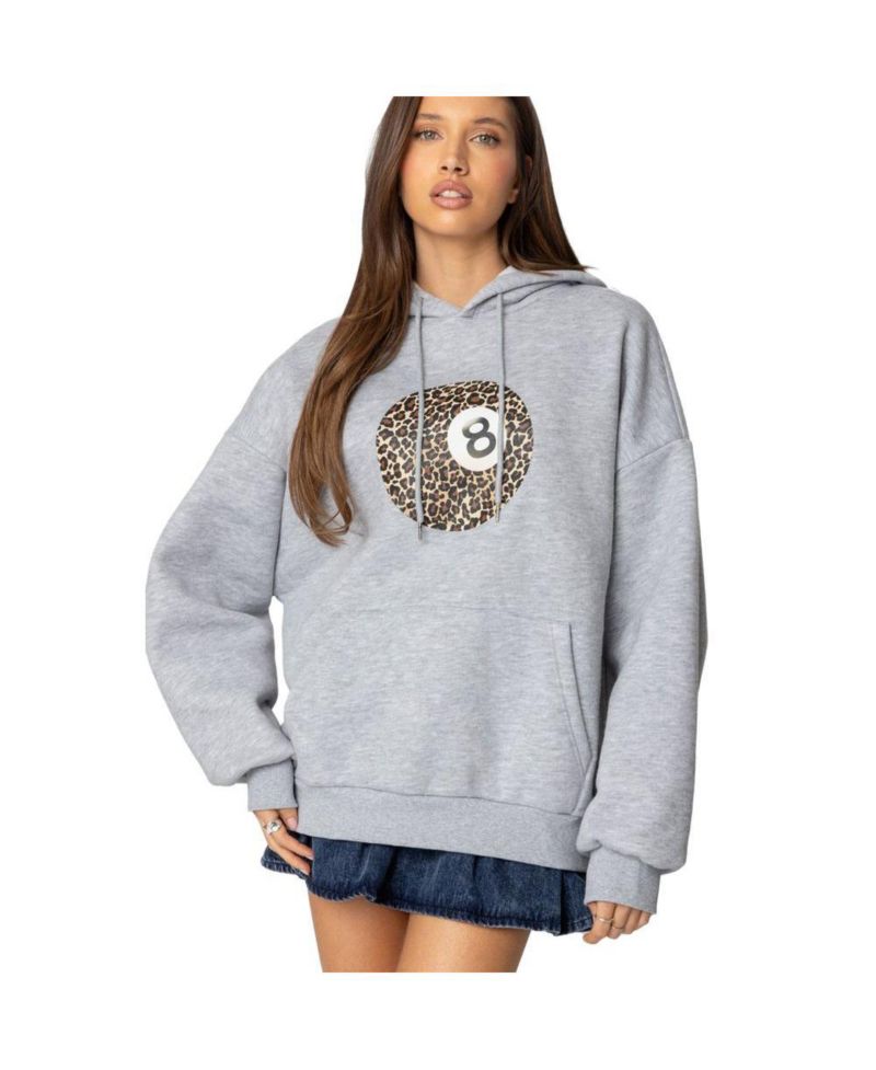 Women's Leopard 8 Oversized Hoodie