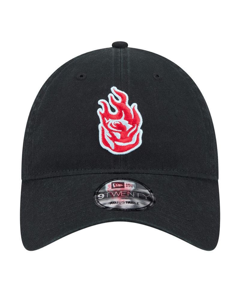 Men's Black Portland Fire 9TWENTY Core Logo Adjustable Hat