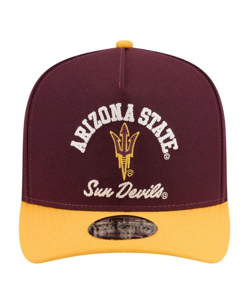 Men's Maroon/Gold Arizona State Sun Devils Two-Tone Arched 9FIFTY Snapback Hat