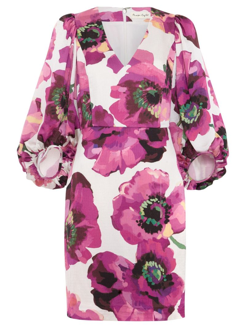 Women's Fiona Puff Sleeve V-Neck Dress