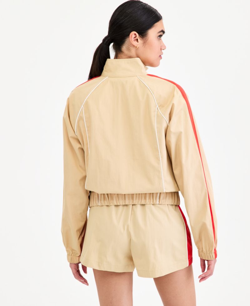 Women's Mock-Neck Windbreaker Jacket