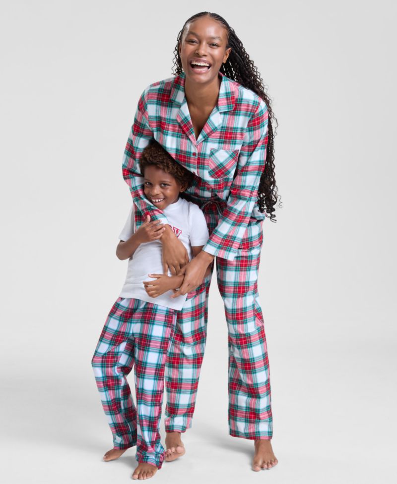 Women's Merry Plaid Cotton Pajama Set