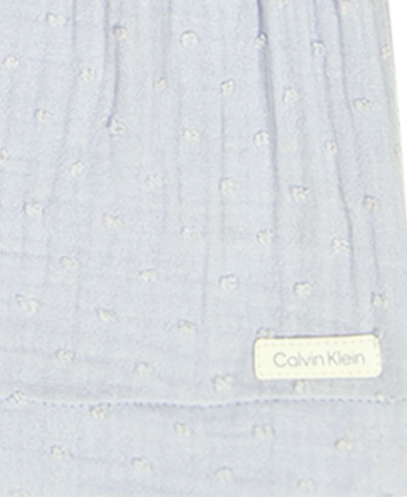 Baby Girls' Woven Clip-Dot Ruffle Trim Top & Bloomers, 2-Piece Set