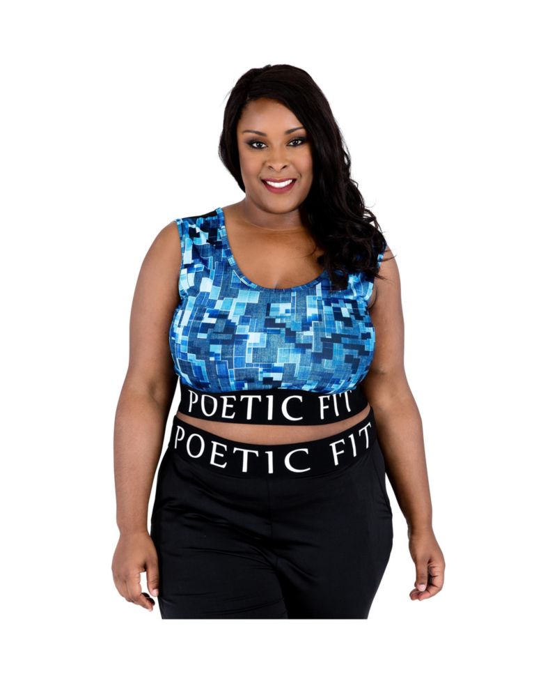 Plus Size Mesh V-Back Sports Tank Top