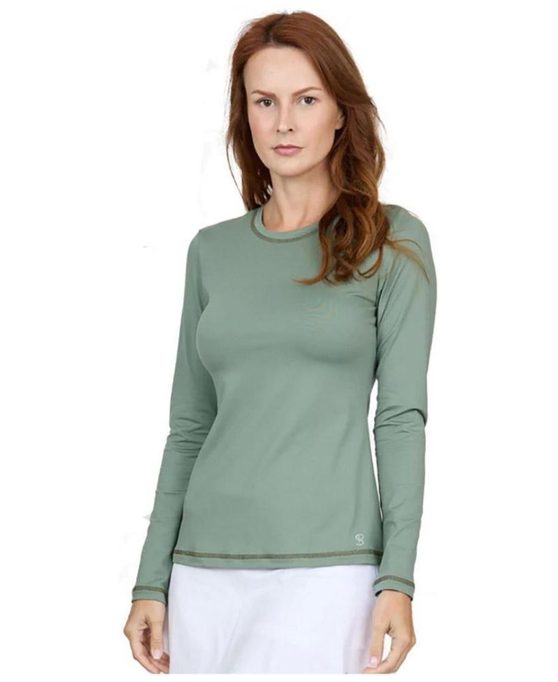 Plus Size UV Colors Long Sleeve Tennis Shirt