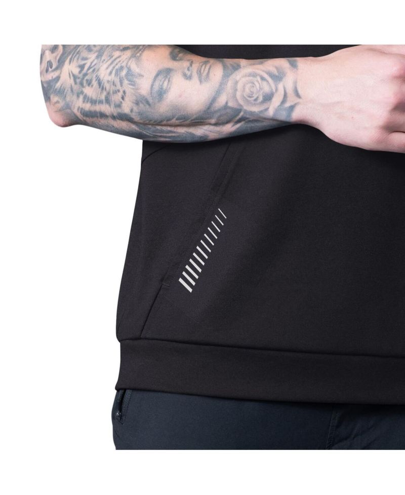 Men's Black Las Vegas Raiders Tri-Blend Rebound Sleeveless Hoodie