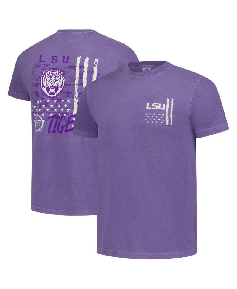 Men's Purple LSU Tigers Comfort Colors OHT Camo Overlay T-Shirt