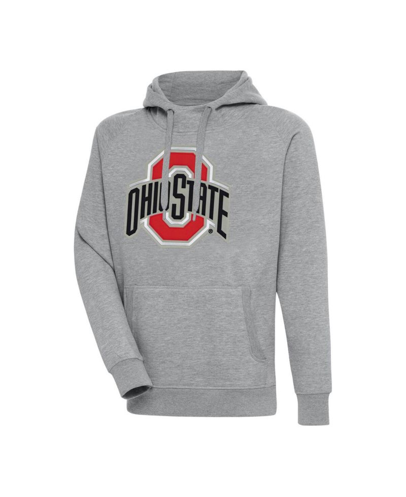 Men's Heather Gray Ohio State Buckeyes Big & Tall Victory Pullover Hoodie