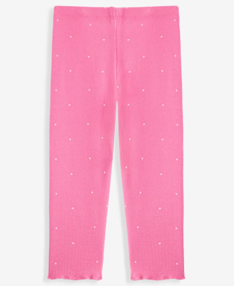 Baby Girls' Mix & Match Dot-Print Rib Leggings
