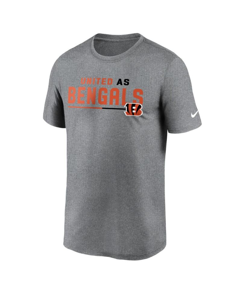 Men's Heather Gray Cincinnati Bengals Legend Team Shoutout Performance T-shirt