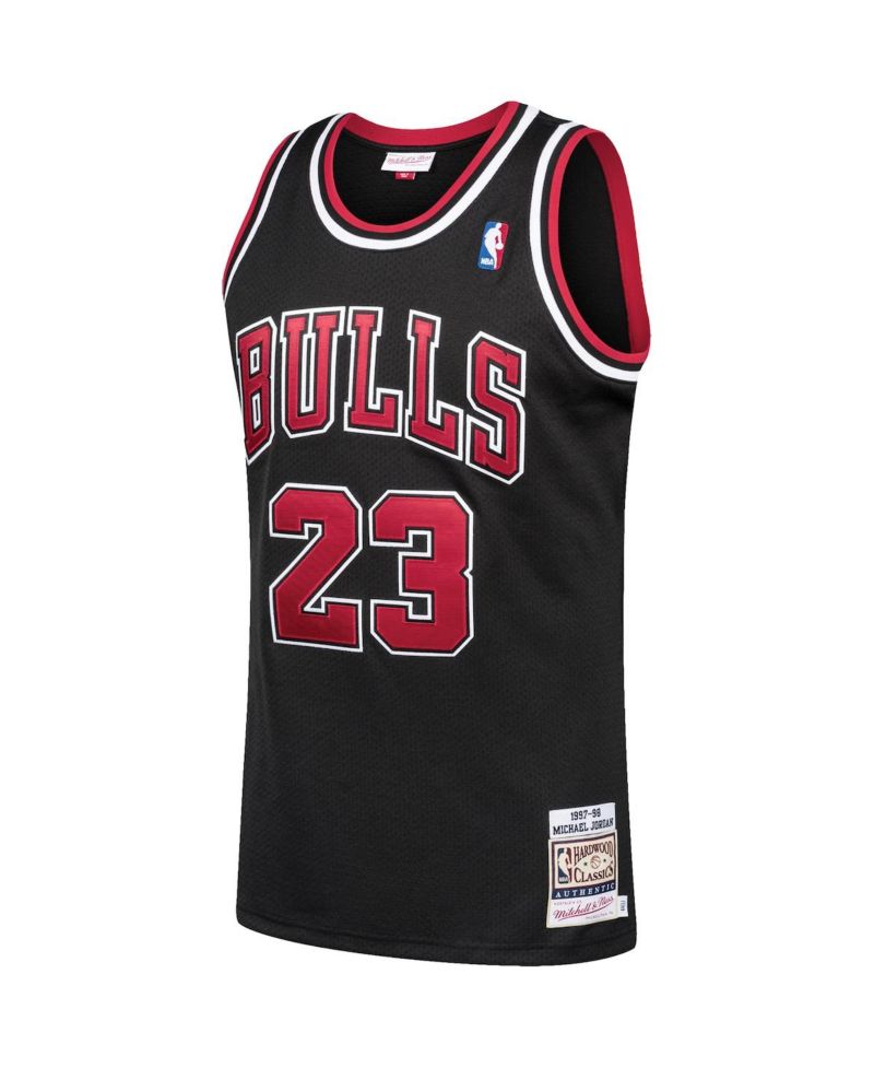 Men's Michael Jordan Chicago Bulls 1997-98 Hardwood Classics Authentic Player Jersey