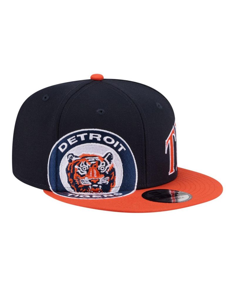 Men's Navy/Orange Detroit Tigers Stretched Two-Tone 9FIFTY Adjustable Hat