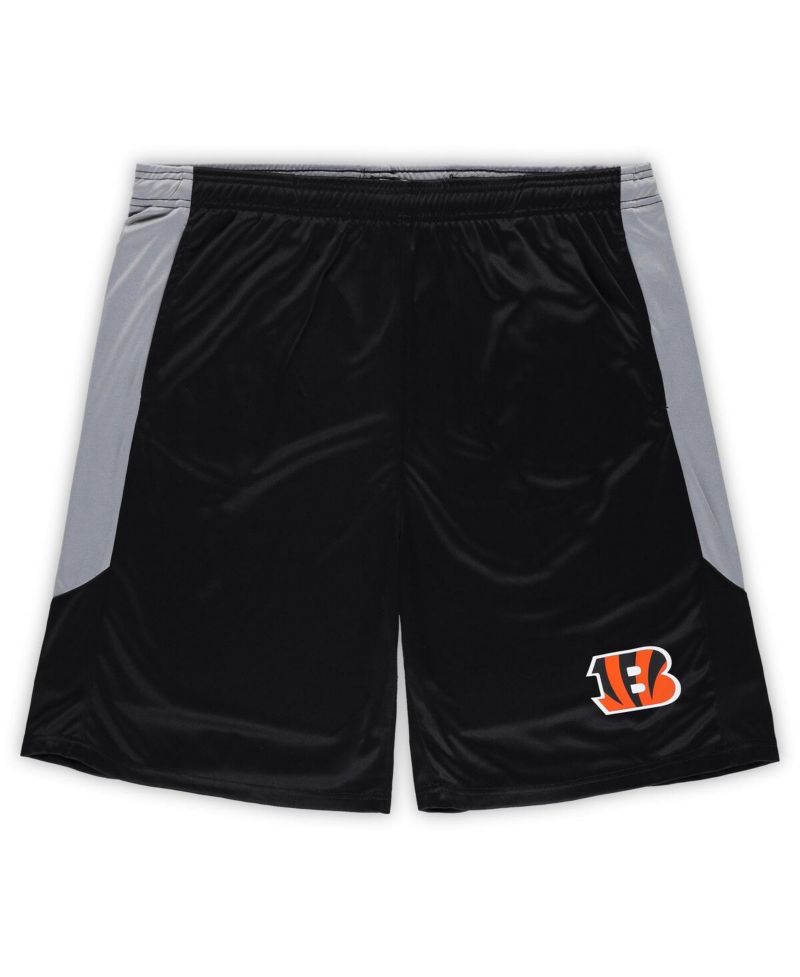 Men's Black Cincinnati Bengals Big & Tall Team Logo Shorts