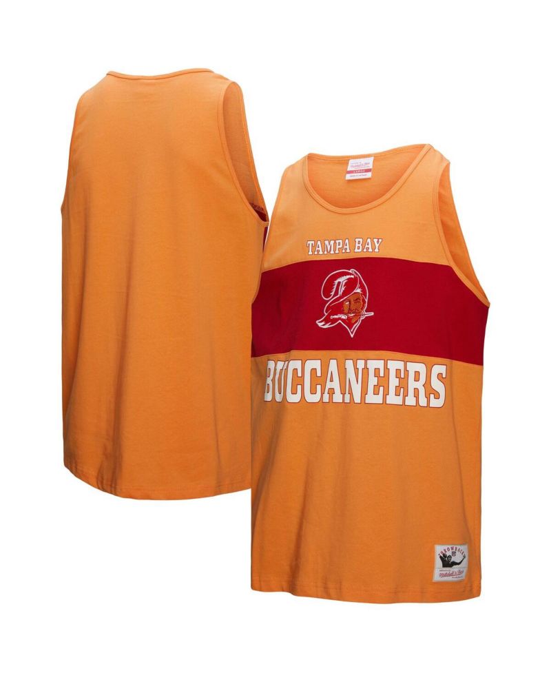 Men's Orange Tampa Bay Buccaneers Retro Color Block Tank Top