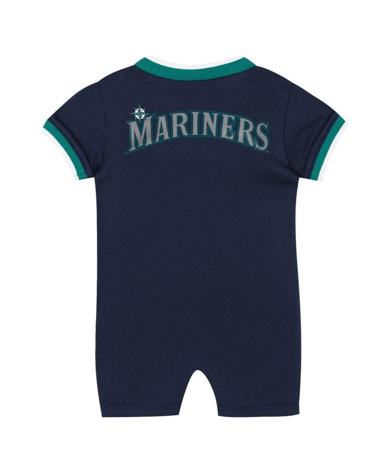 Baby Boys and Girls Navy Seattle Mariners Pinch Coverall