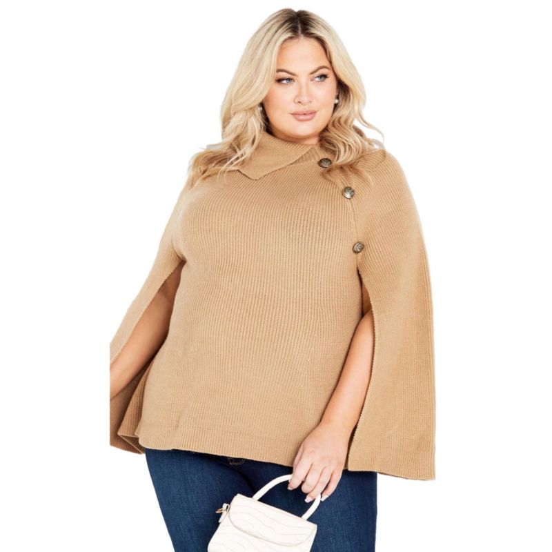 Women's Plus Size Dani Button Cape