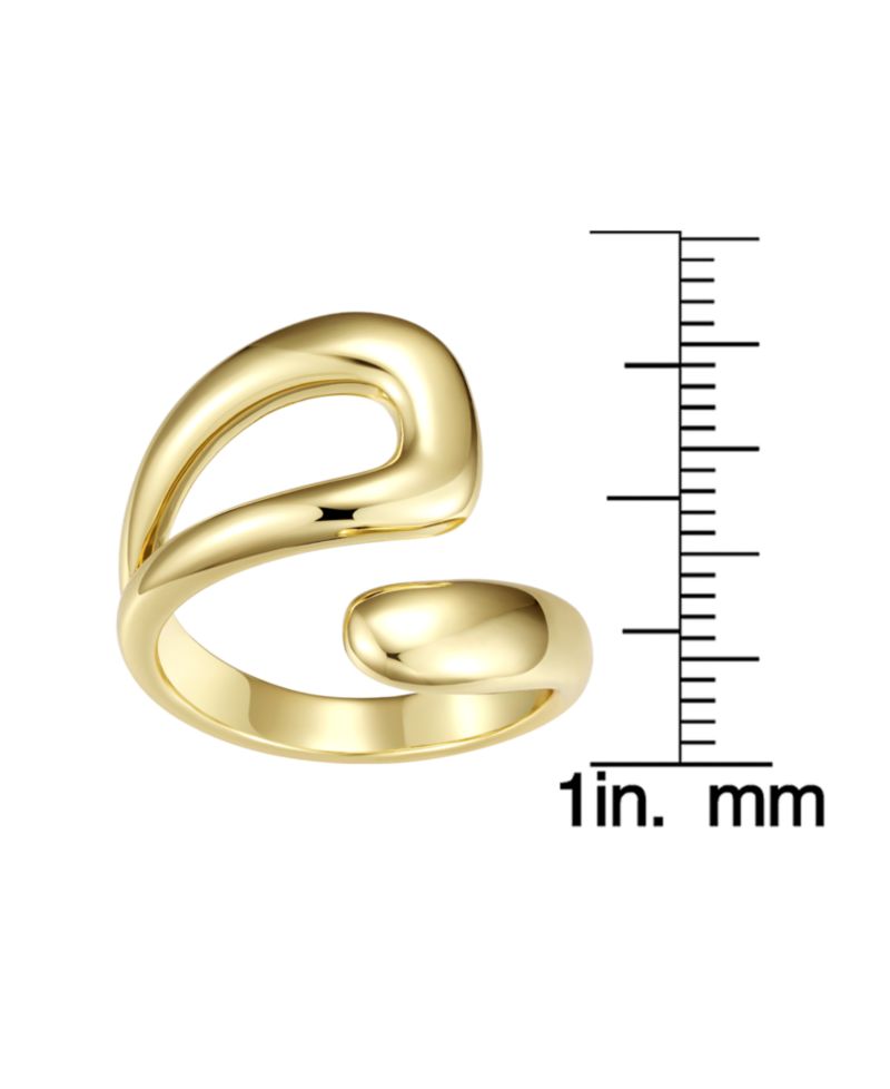 Gold-Plated Bypass Statement Ring