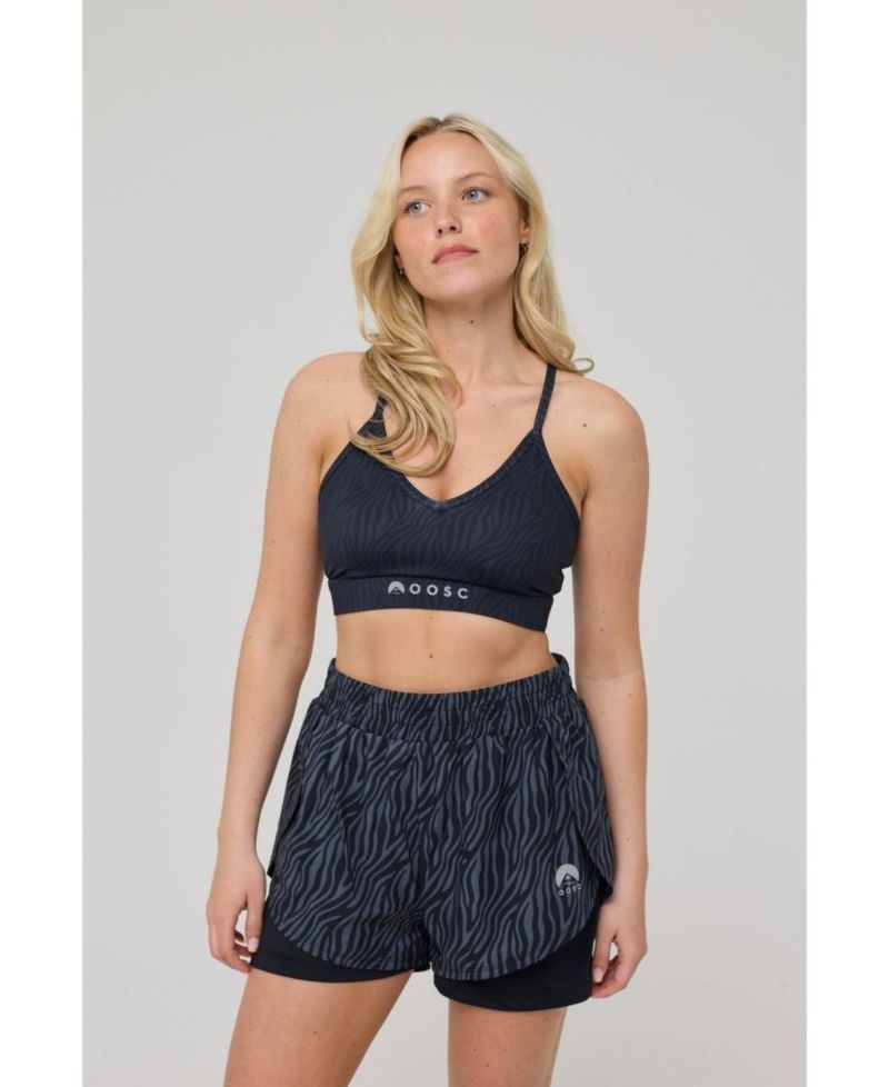 Women's Medium Support Infinite Sports Bra - Black Tiger