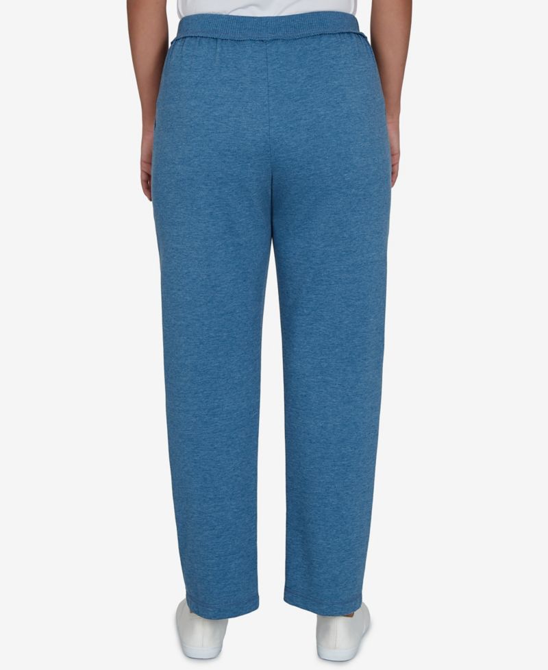 Petite Pull-On Straight-Leg Mid-Rise Denim Pants