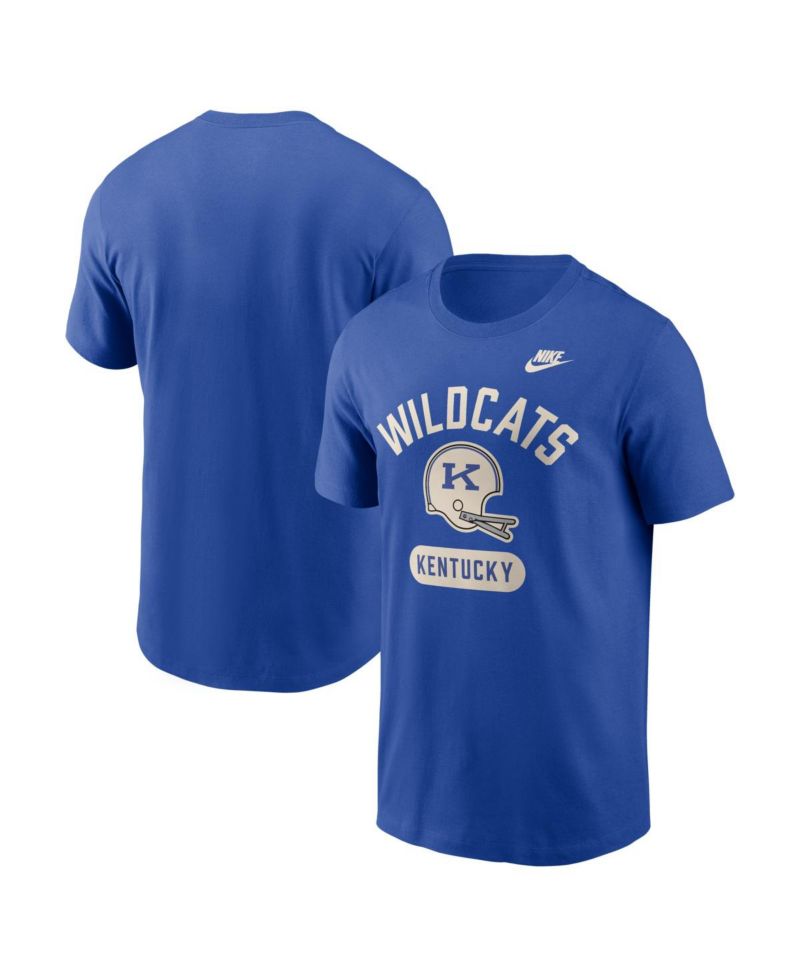 Men's Royal Kentucky Wildcats Legacy Arch Helmet T-Shirt