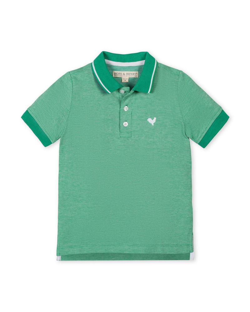 Hope and Henry Little and Big Boys' Organic Short Sleeve Knit Pique Polo Shirt