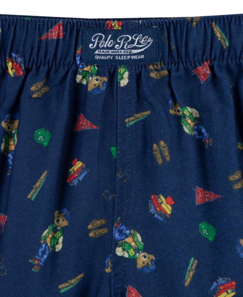 Boys' 4-7 Polo Bear Woven Pajama Pants