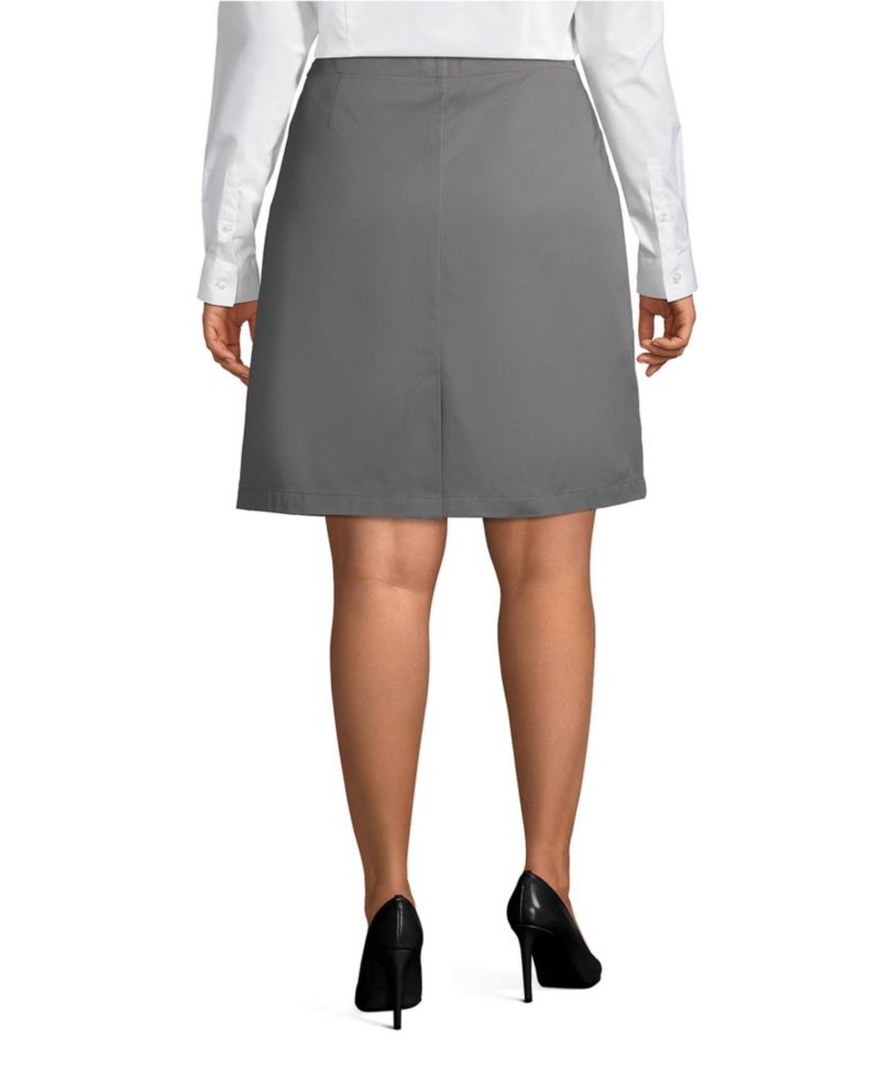 Plus Size Blend Chino Skort Top of Knee