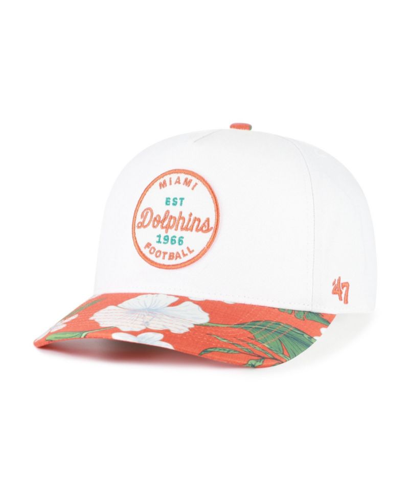 Men's White/Orange Miami Dolphins Beach Side Hitch Adjustable Hat