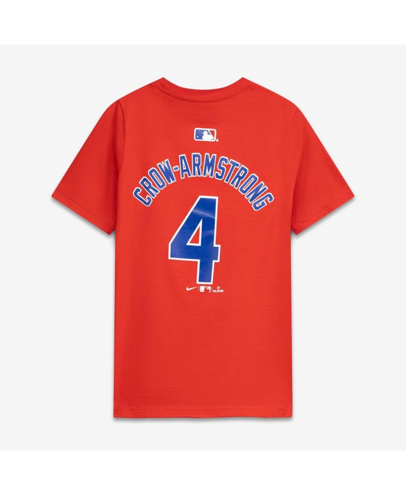 Big Boys and Girls Pete Crow-Armstrong Red Chicago Cubs Name & Number T-Shirt