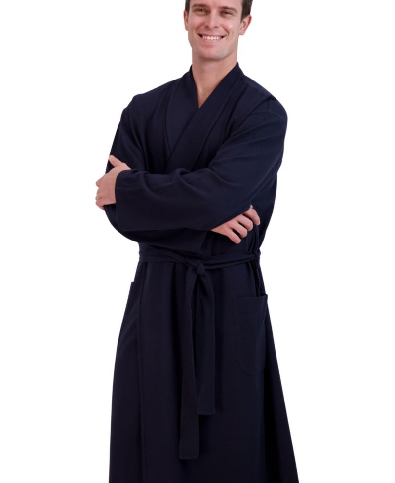 Men's Cotton Waffle Knit Robe