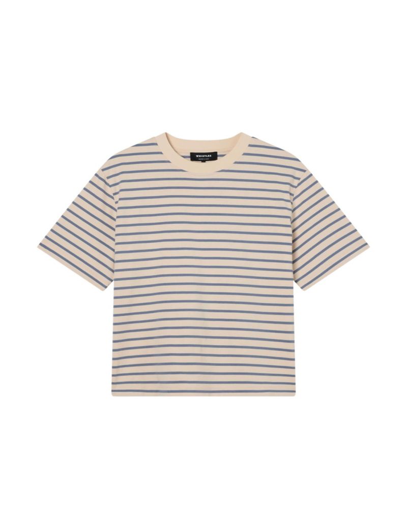 Women's Stripe Crewneck Cotton T-Shirt