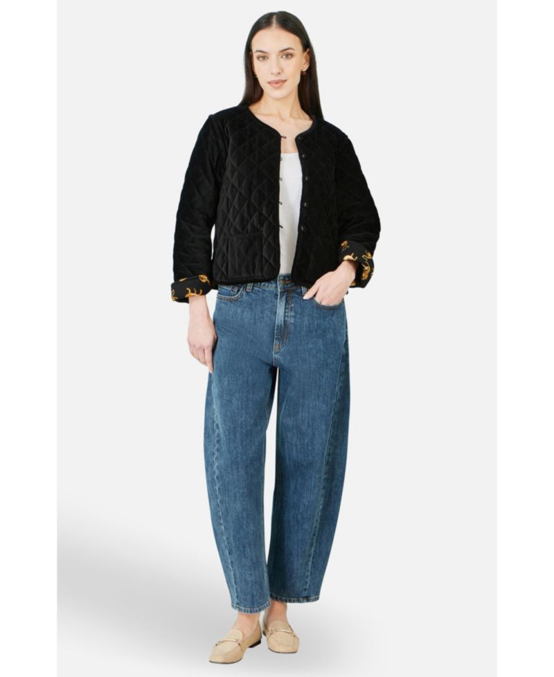 Women's Jacket With Reversible Leopard Lining