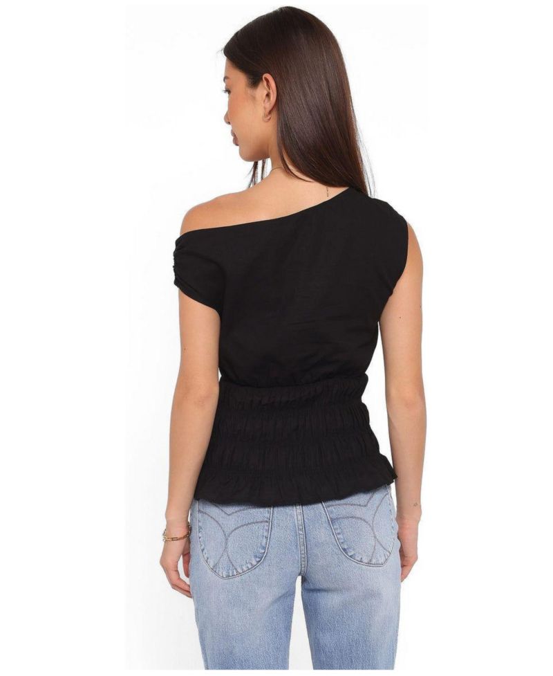 Women's Lia Off-Shoulder Sleeveless Cotton-Blend Top