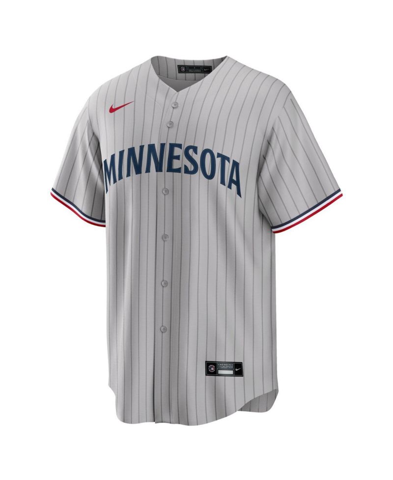 Men's Gray Minnesota Twins Road Replica Team Jersey