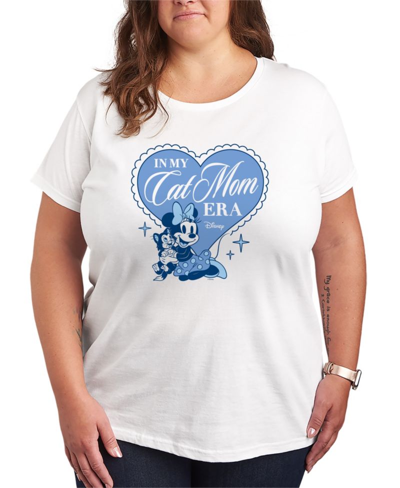 Plus Size Disney in My Cat Mom Era Minnie Short-Sleeve Graphic T-Shirt