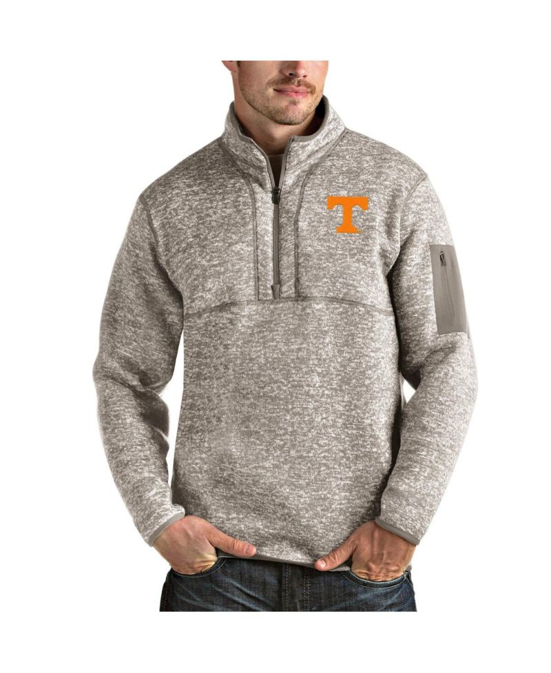 Men's Oatmeal Tennessee Volunteers Fortune Half-Zip Pullover Jacket