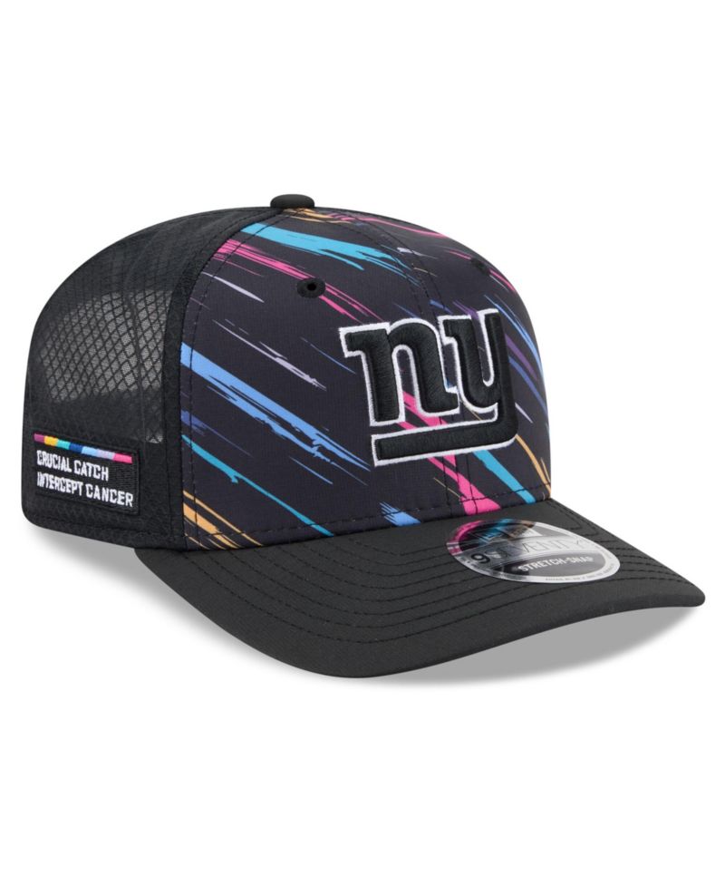 Men's Black New York Giants 2026 NFL Cruical Catch 9SEVENTY Adjustable Trucker Hat