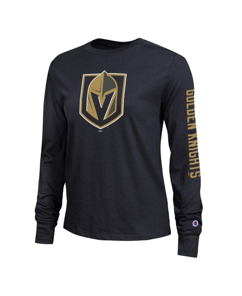 Women's Black Vegas Golden Knights 2-Hit Long Sleeve T-Shirt