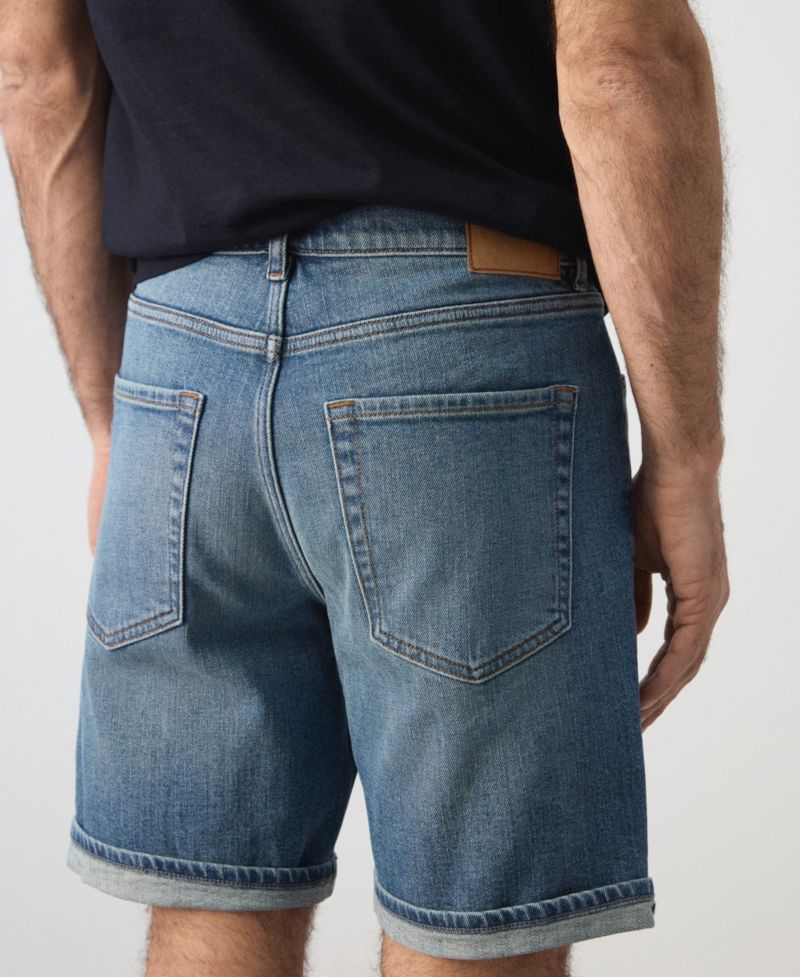 Men's Slim-Fit Denim 9.45" Bermuda Shorts