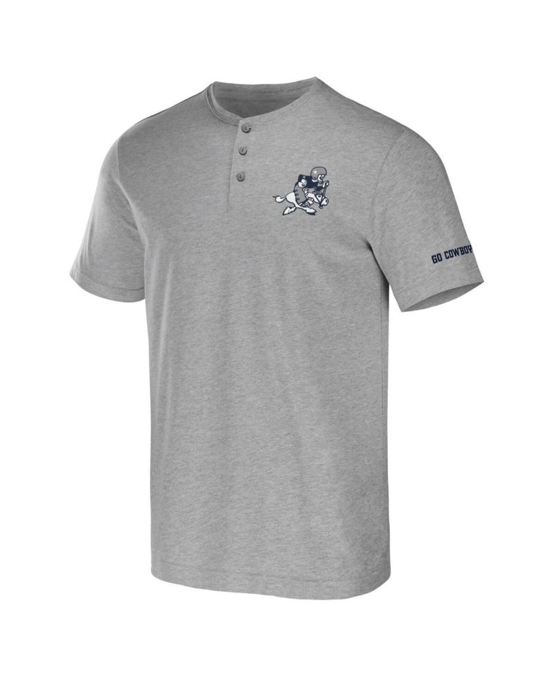 Men's NFL x Darius Rucker Collection by Heather Gray Dallas Cowboys Henley T-shirt