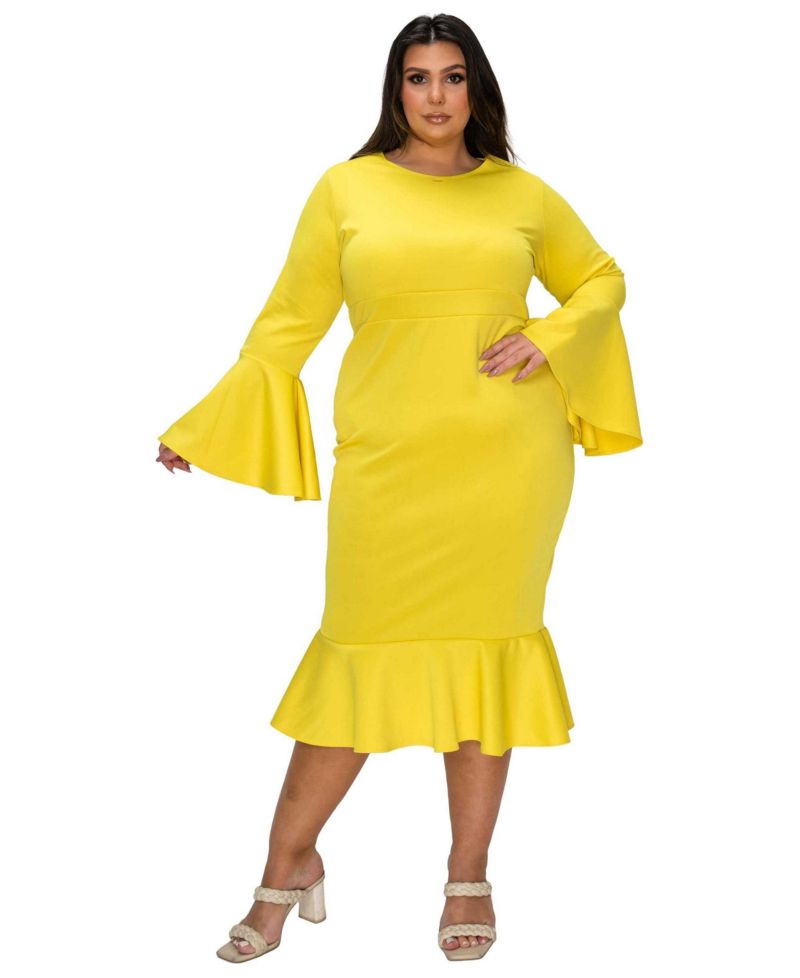 Plus Size Sabrina Mermaid Hem Dress