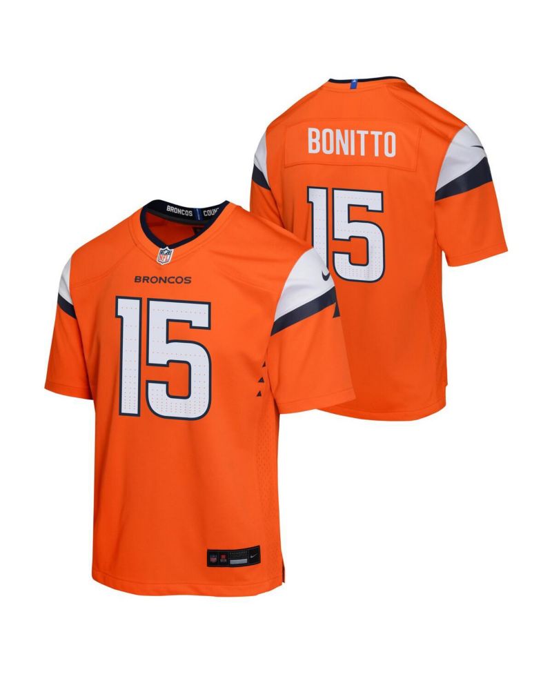 Big Boys and Girls Nik Bonitto Orange Denver Broncos Alternate Game Jersey