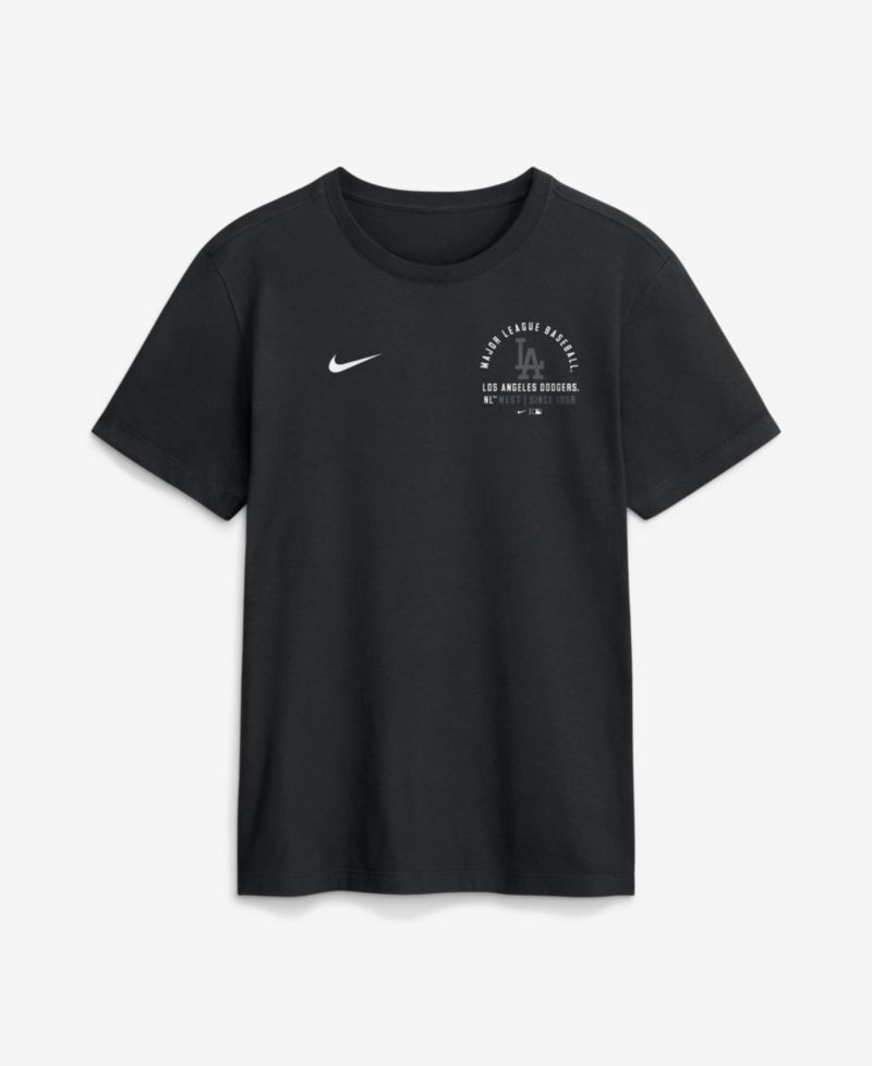 Men's Black Los Angeles Dodgers Split Logo T-Shirt